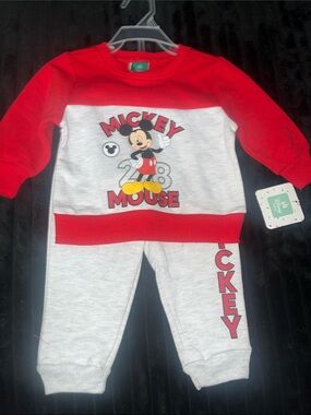 Disney Mickey Mouse Red and White Kids Matching Set